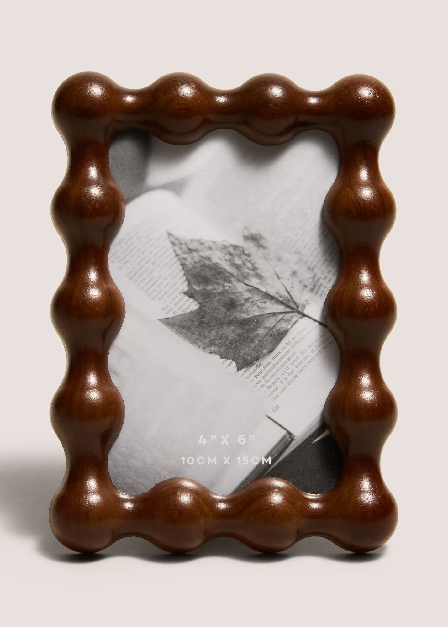 Wood Effect Bobble Photo Frame - Brown product