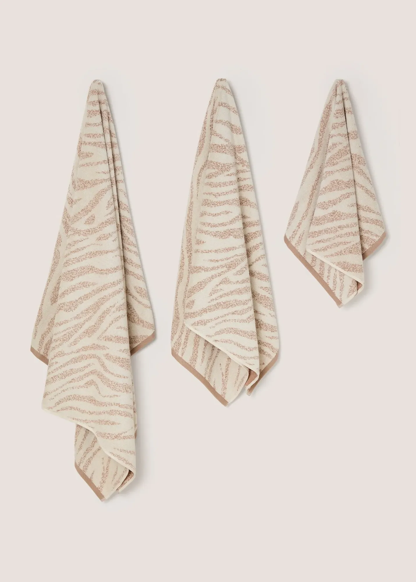 Zebra Jacquard Hand Towel - Beige, Cotton product