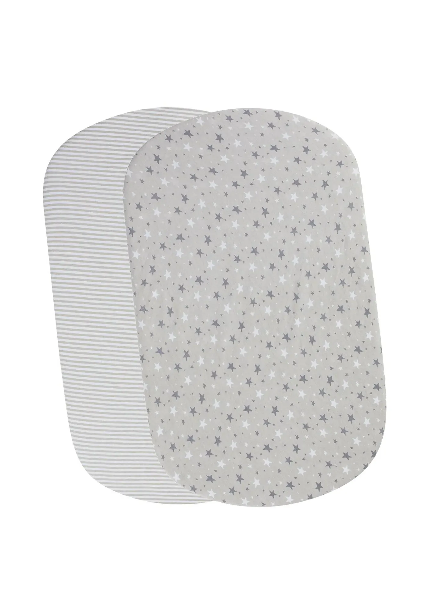 Cosmic 2-Pack Fitted Crib Sheets - Grey, Cotton product