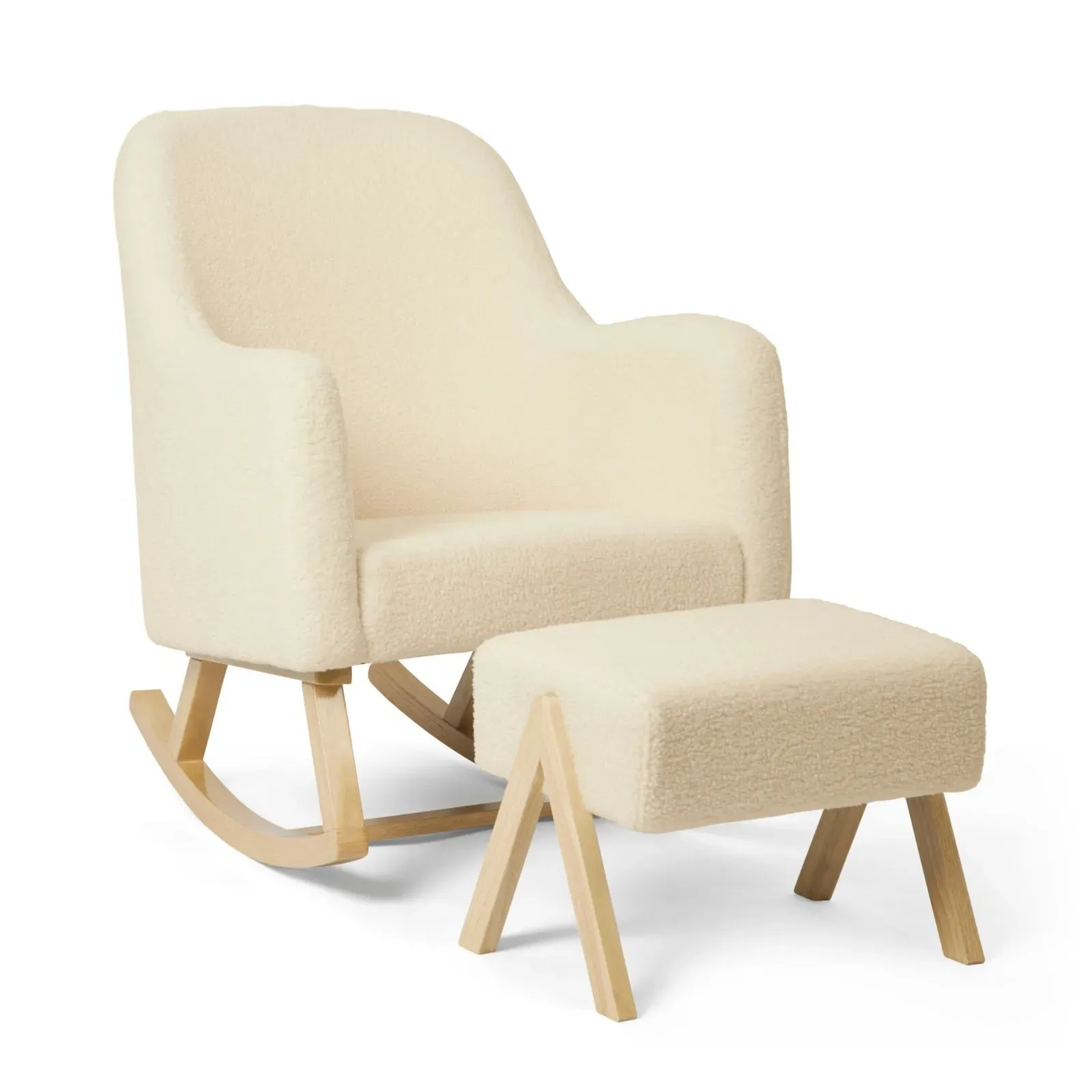 Roxby Nursery Chair and Stool - Cream, Polyester product