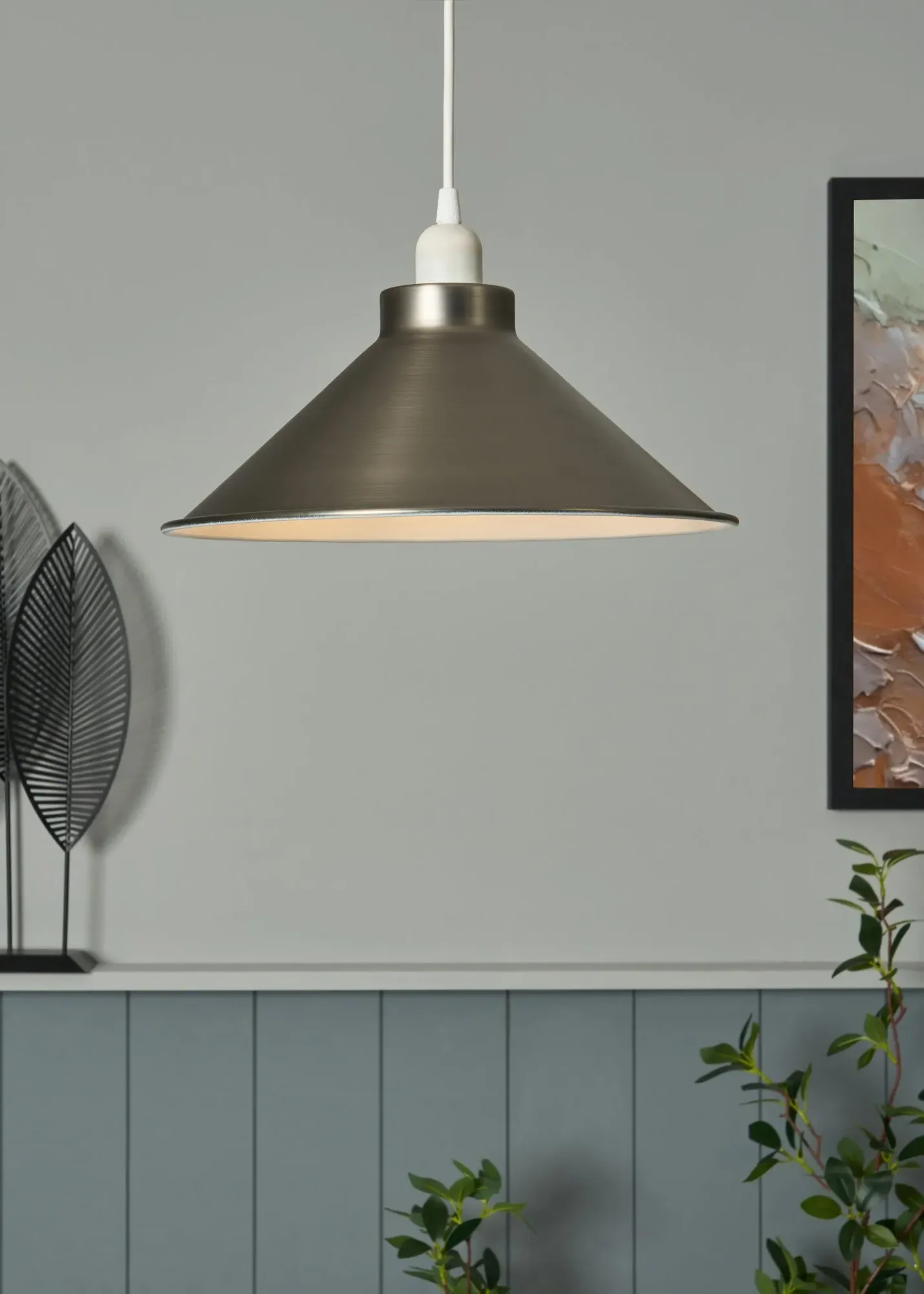 Dalani Easyfit Metal Pendant Light - Grey, Metal product