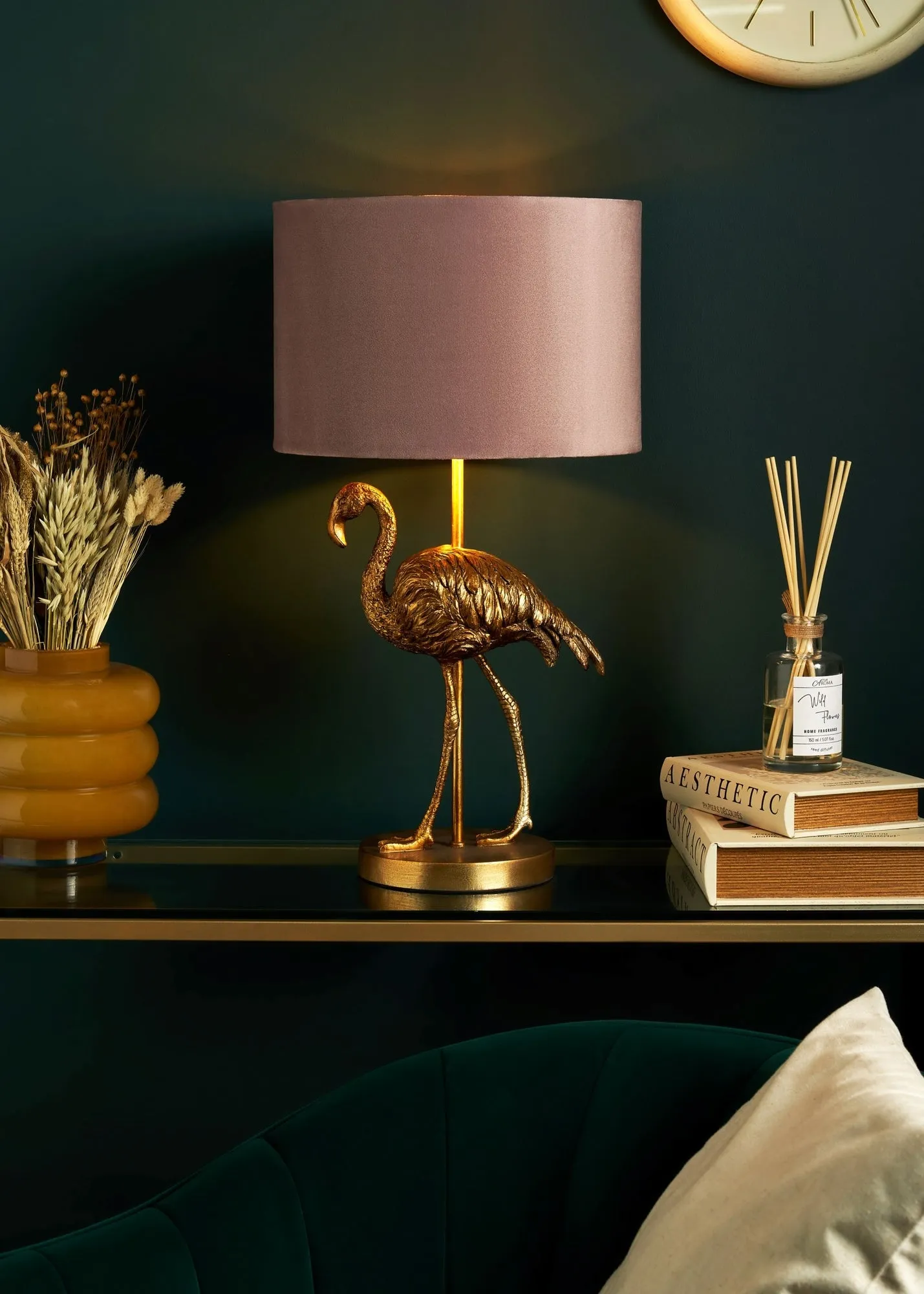 Flamingo Table Lamp - Gold, Resin product