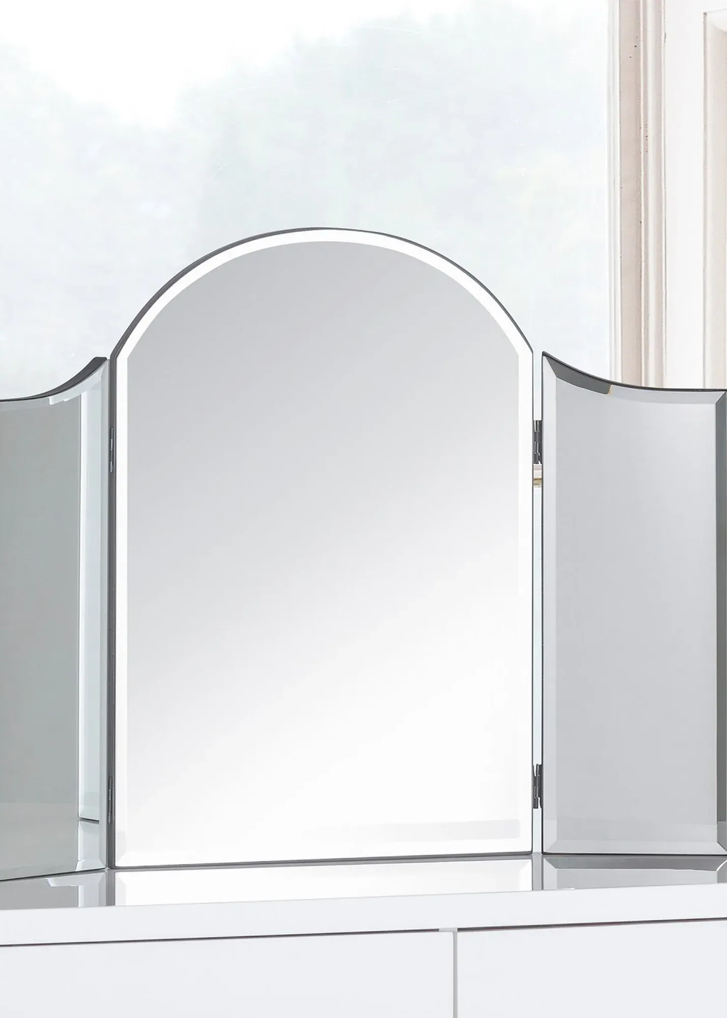 Canto Curved Dressing Table Mirror - Clear, MDF product