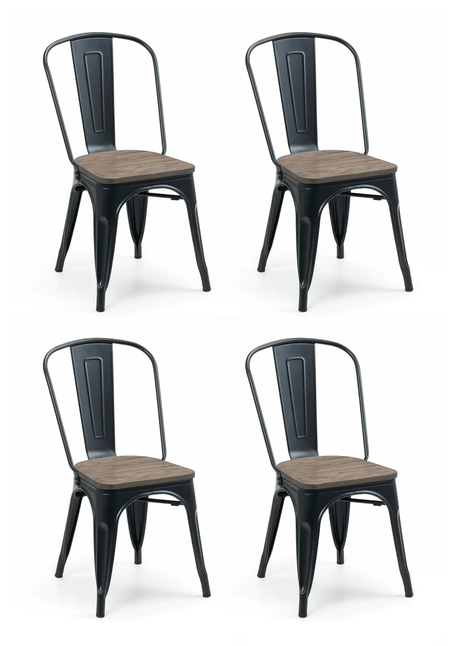 Grafton Set of 4 Metal Dining Chairs - Brown product