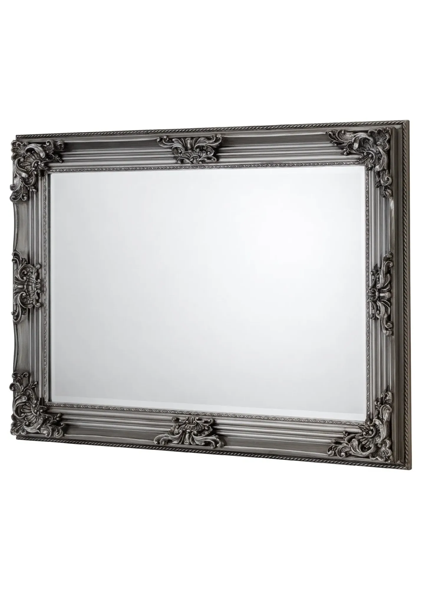 Rococo Wall Mirror - Grey, Hardwood product