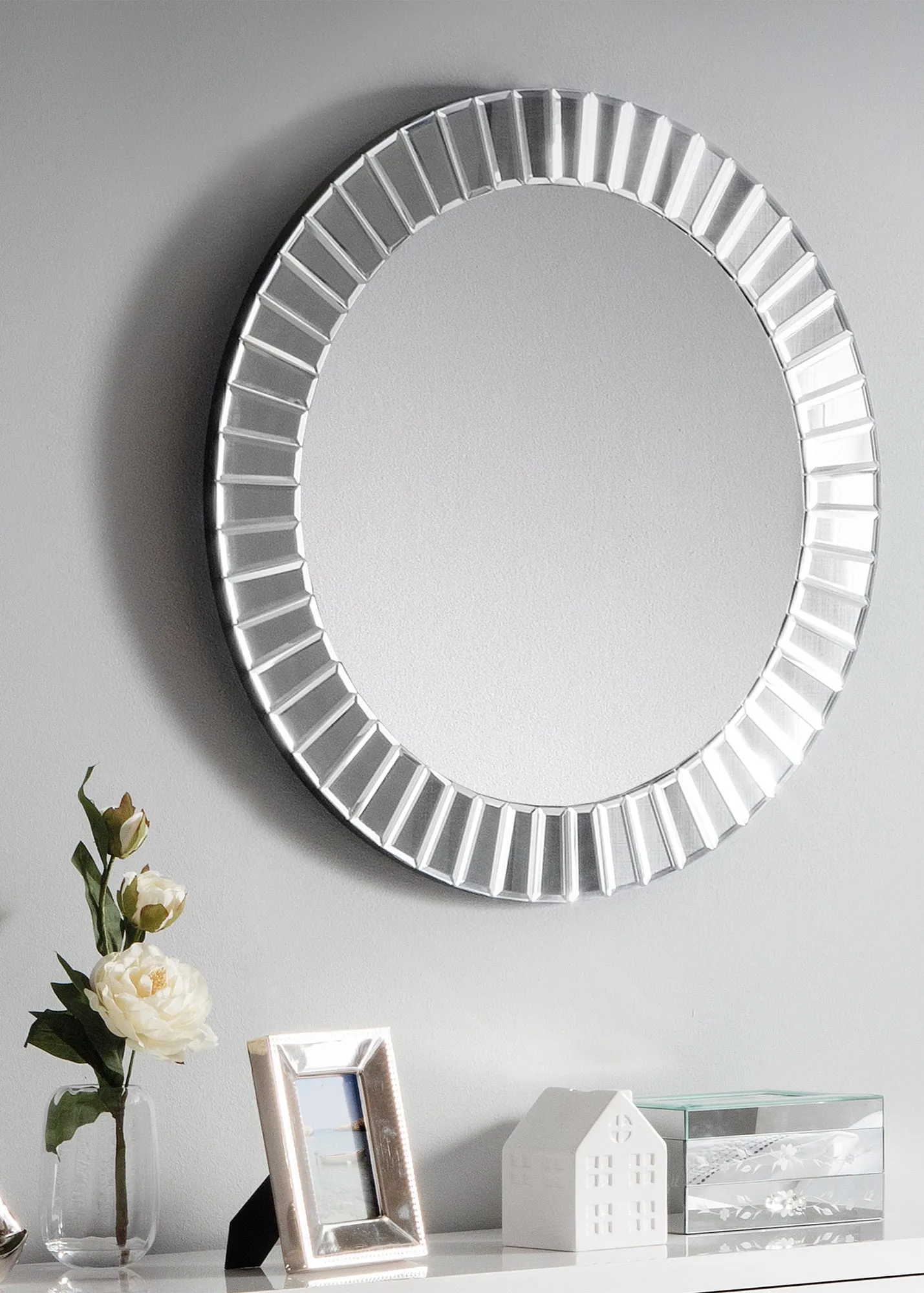 Sonata Small Round Wall Mirror - Clear product