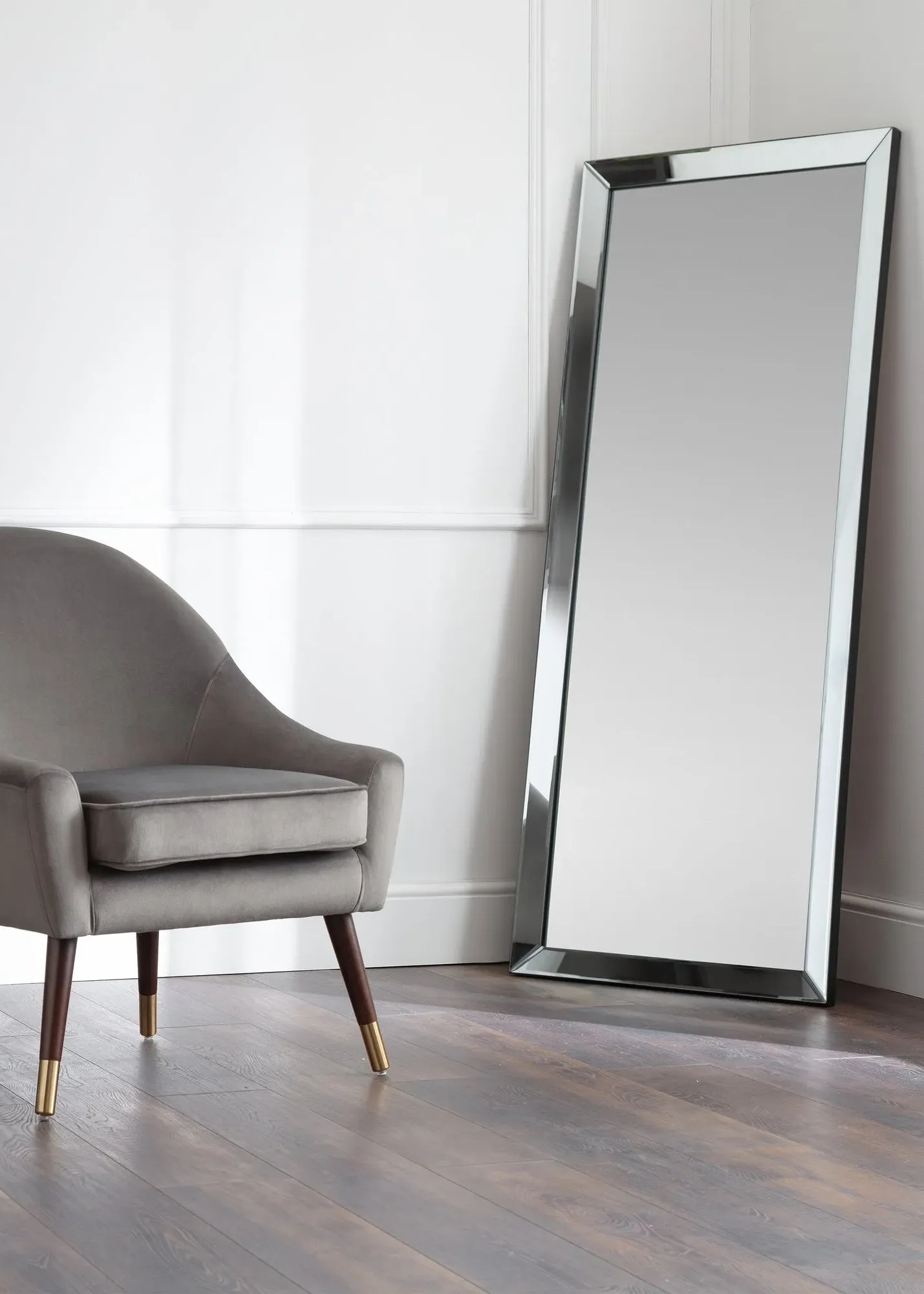 Soprano Lean-To Dress Mirror - Silver, Glass product