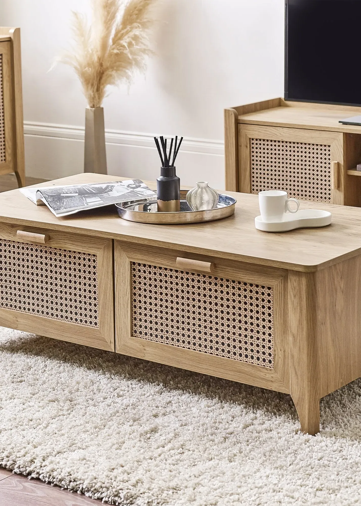 Sydney 2 Drawer Coffee Table - Brown, Oak Effect product