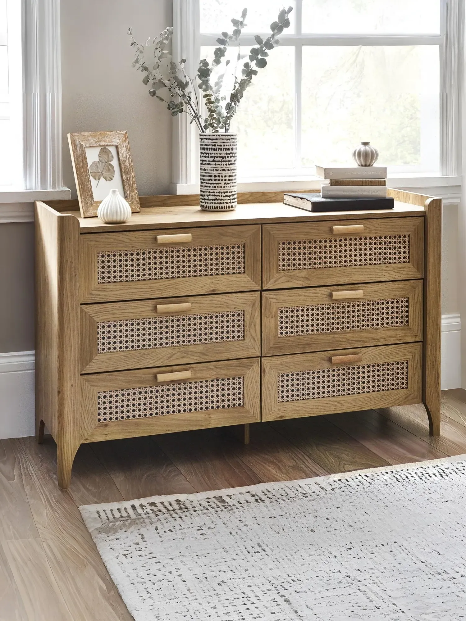 Sydney 6 Drawer Wide Chest - Brown, Oak Effect product