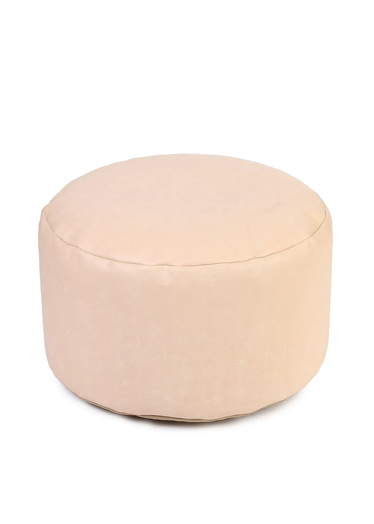 Faux Leather Footstool - Cream product