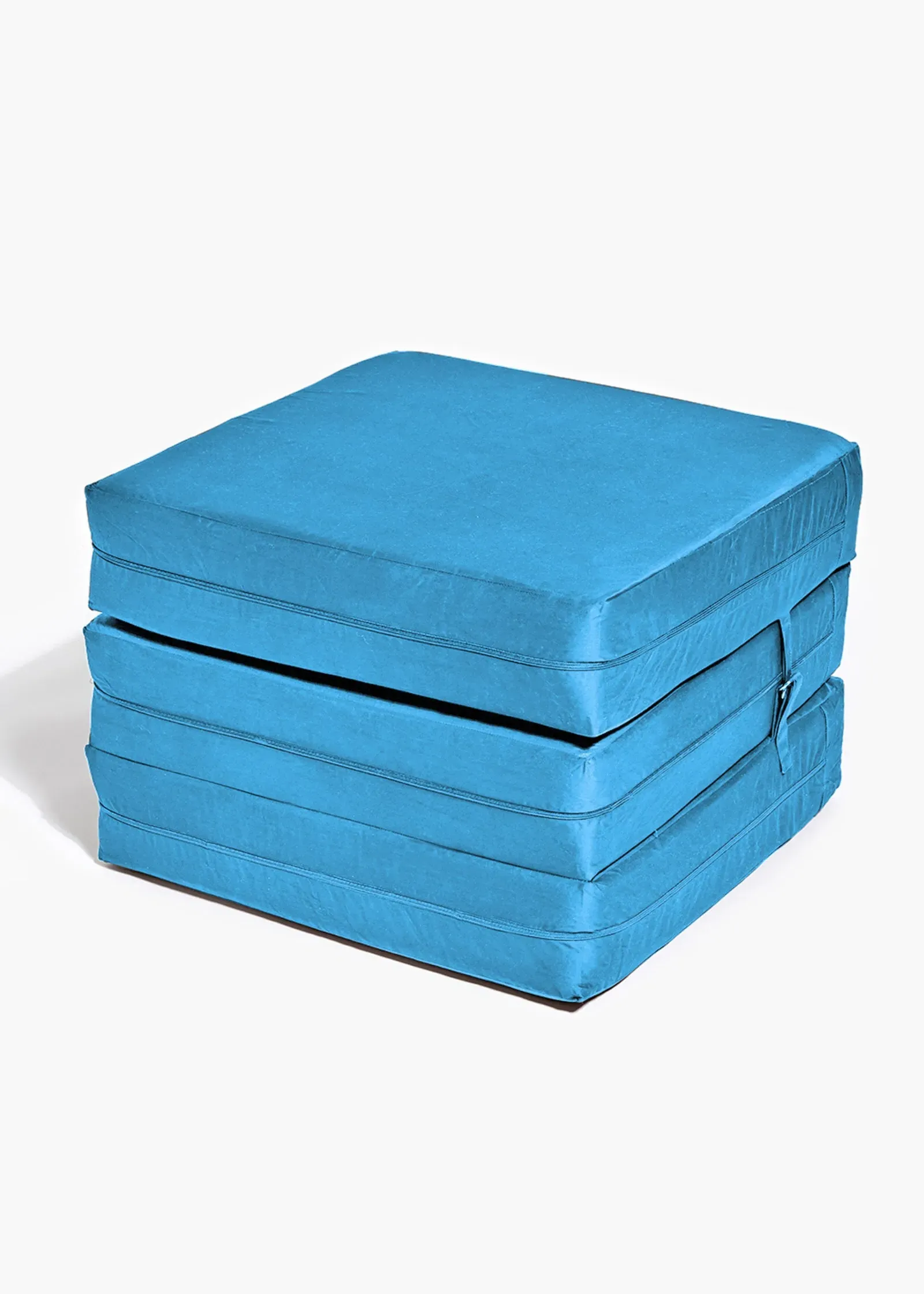 Fold-Away Mattress Cube - Blue, Polyester product