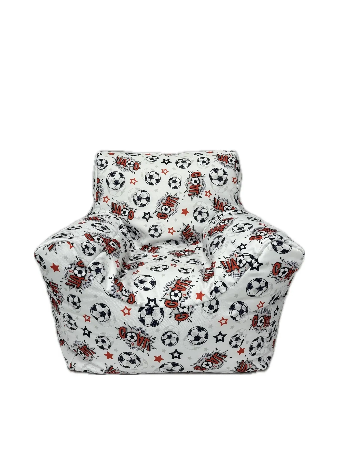 Goal Print Funzee Bean Bag Chair - White, Polyester product