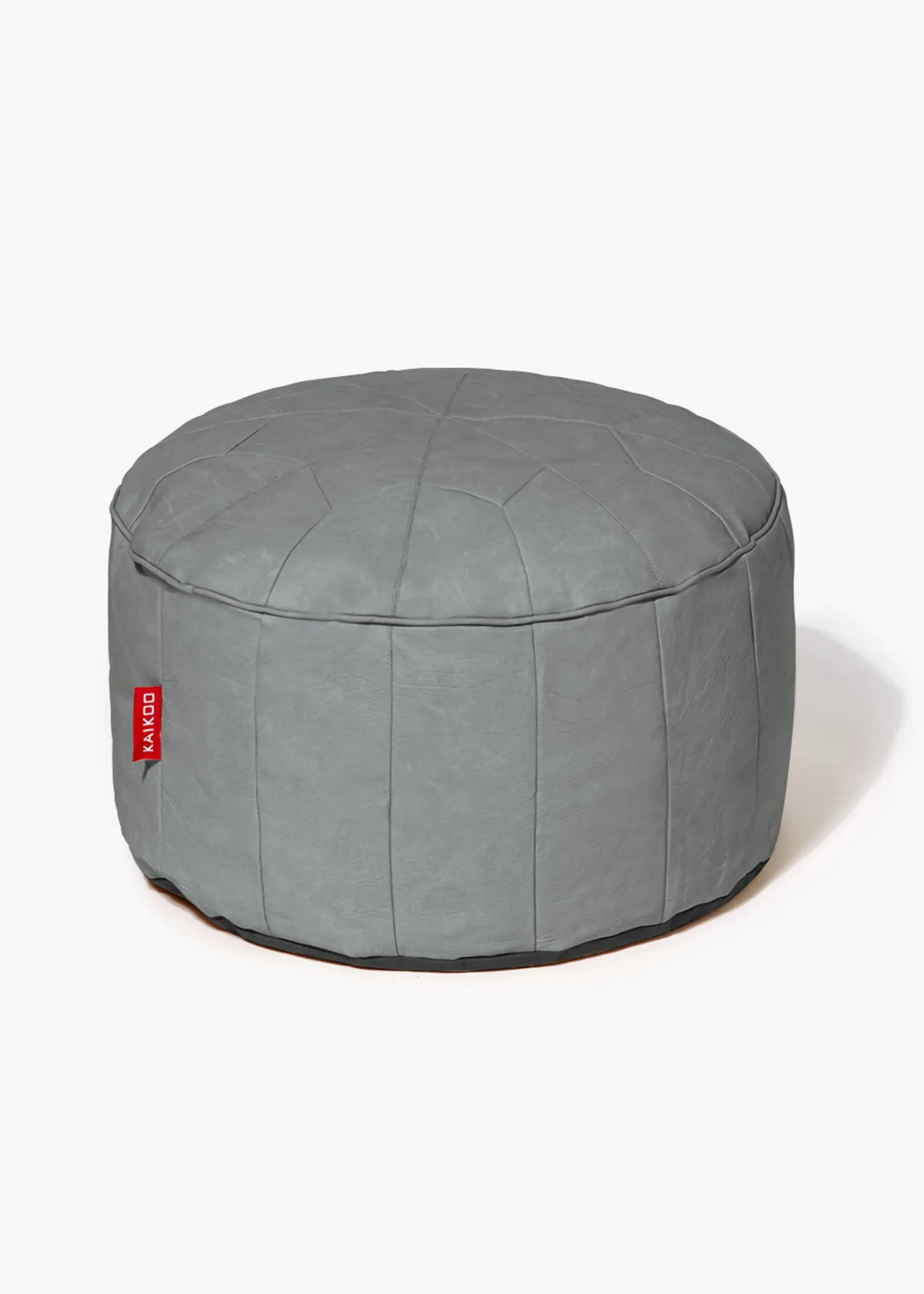 Moroccan Pouffe - Grey, Faux Leather product