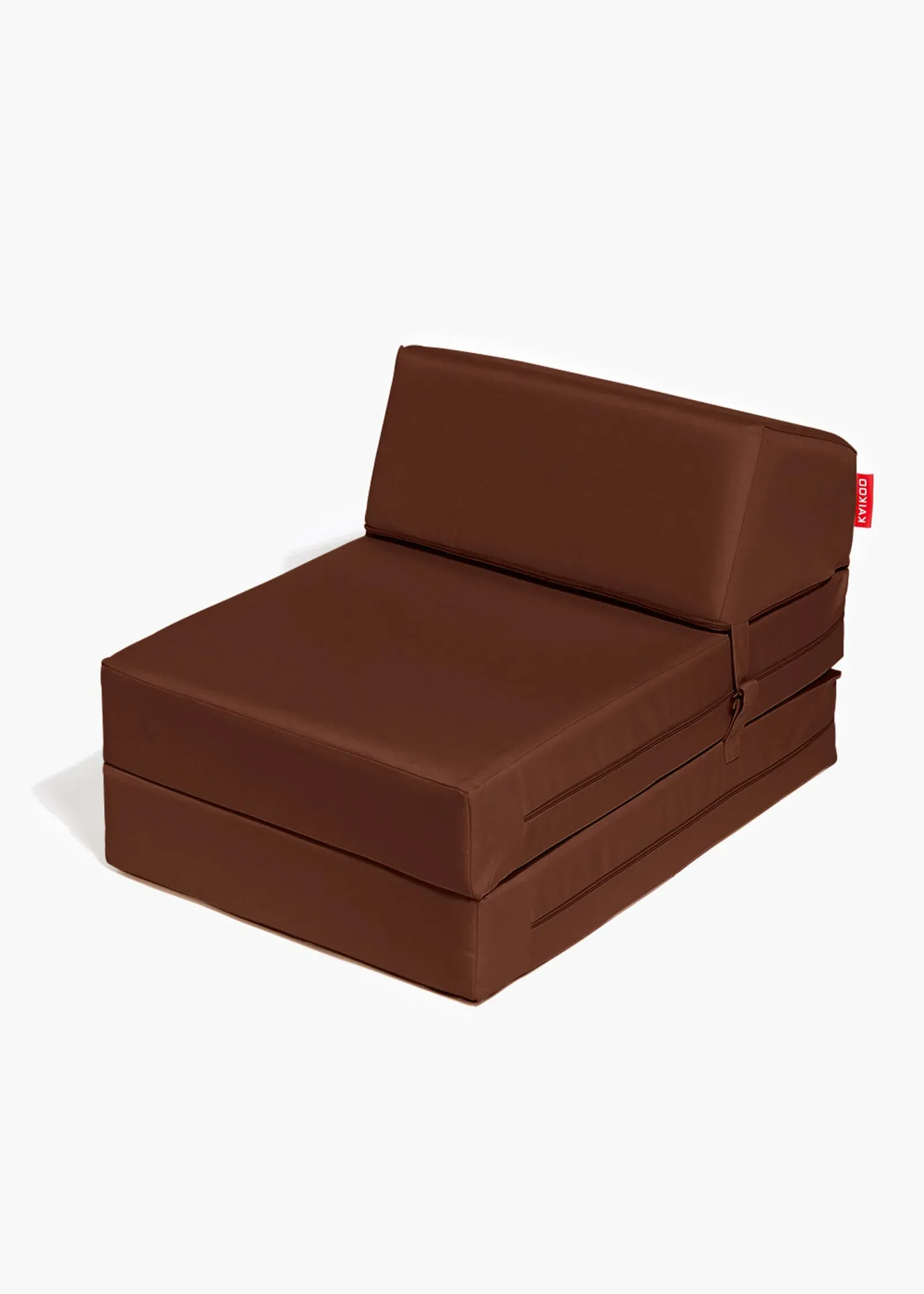 Single Fold-Out Chair Bed - Brown, Polyester product