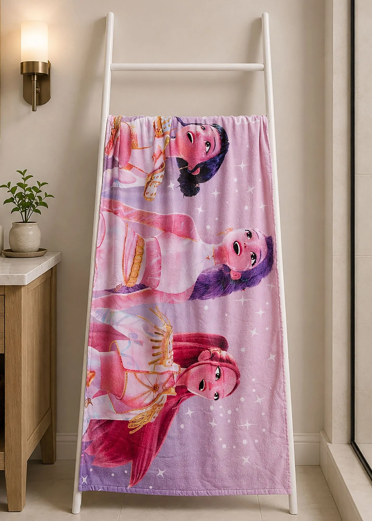Celestial Huntrix Print Towel - Purple, Cotton product
