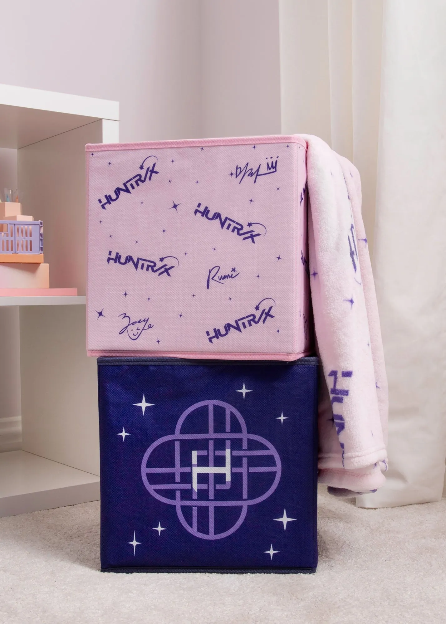 Huntrix 2-Pack Storage Boxes - Purple, Polyester product