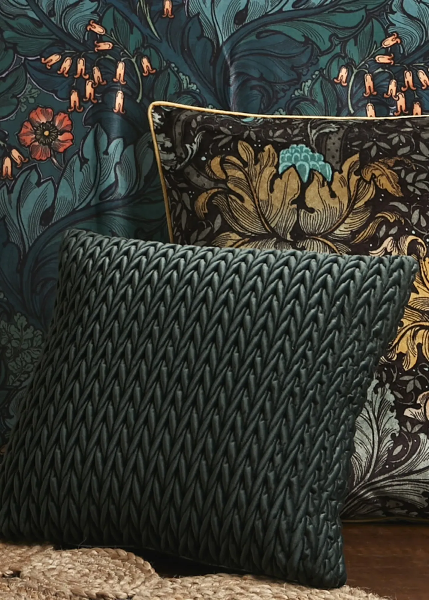Amory Velvet Filled Cushion - Green product