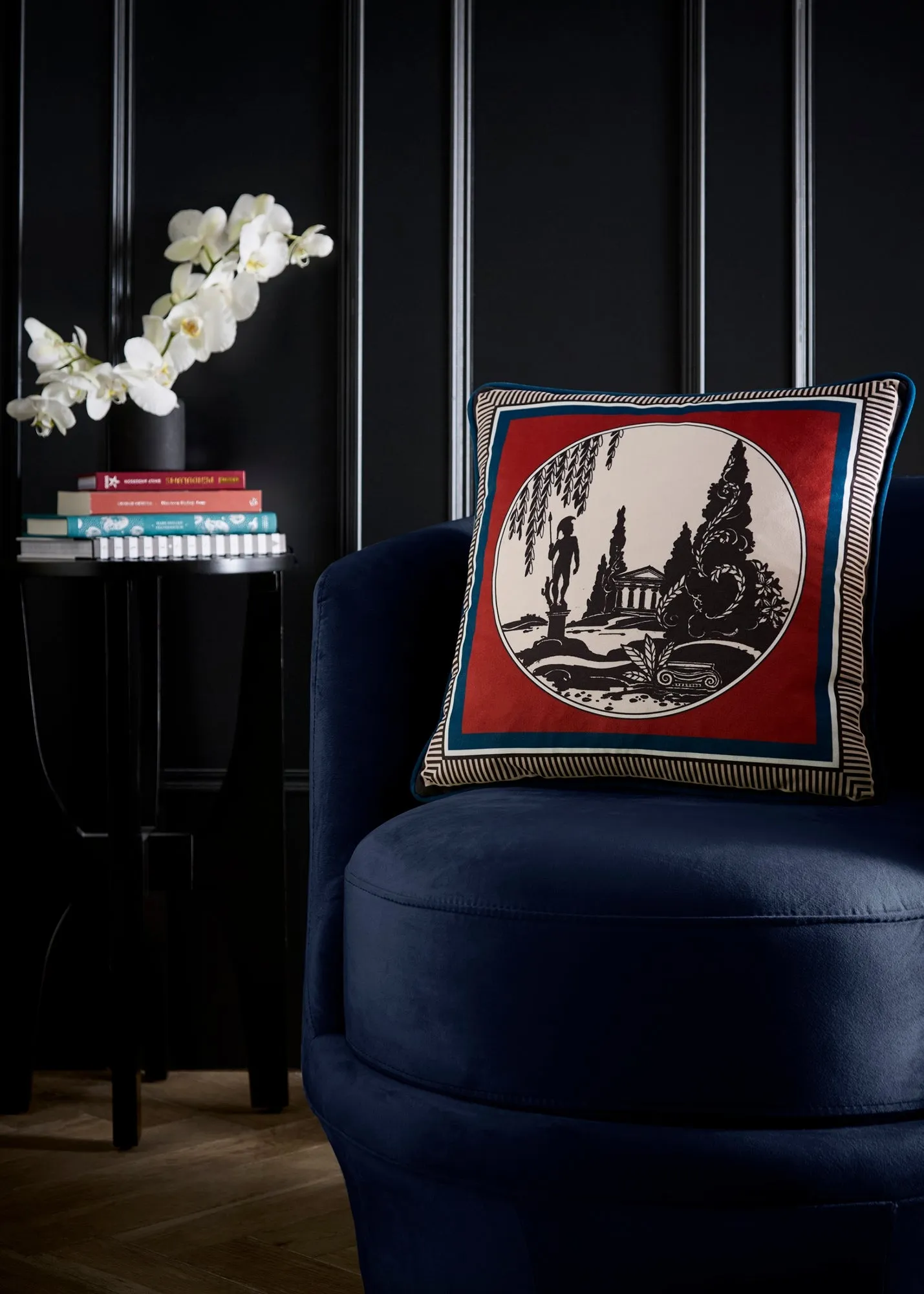 Arcadia Square Filled Cushion - Red, Velvet product