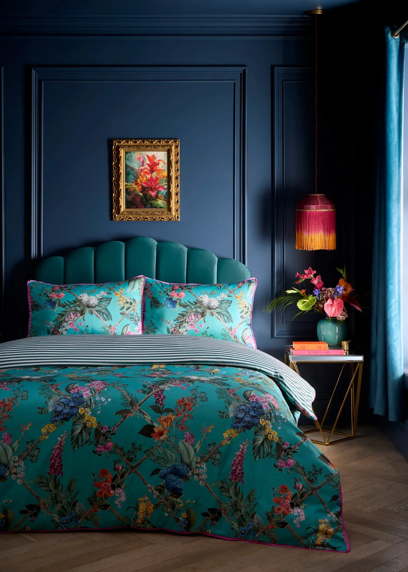 Fantasia Double Duvet Cover Set - Blue, Cotton product