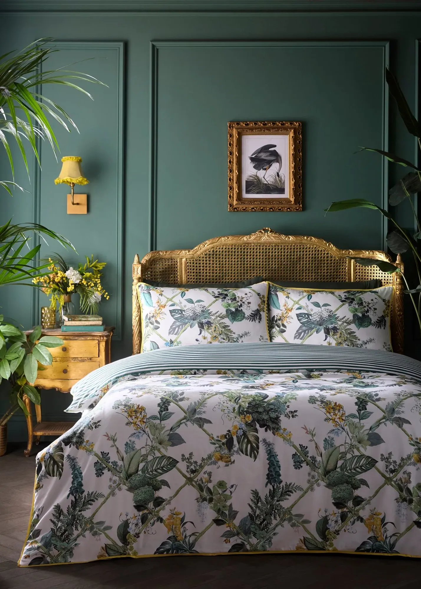 Fantasia Double Duvet Cover Set - Green, Cotton product
