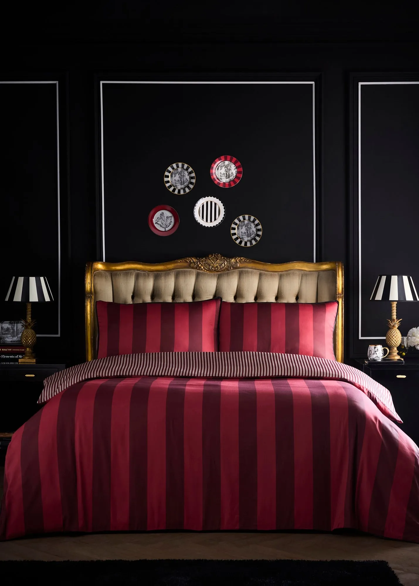 Festivo Circus Stripe Double Duvet Cover Set - Red, Cotton product