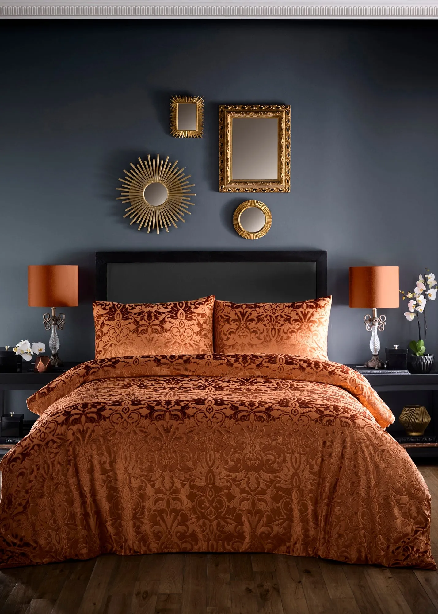 Firenza Double Duvet Cover Set - Brown, Velvet product