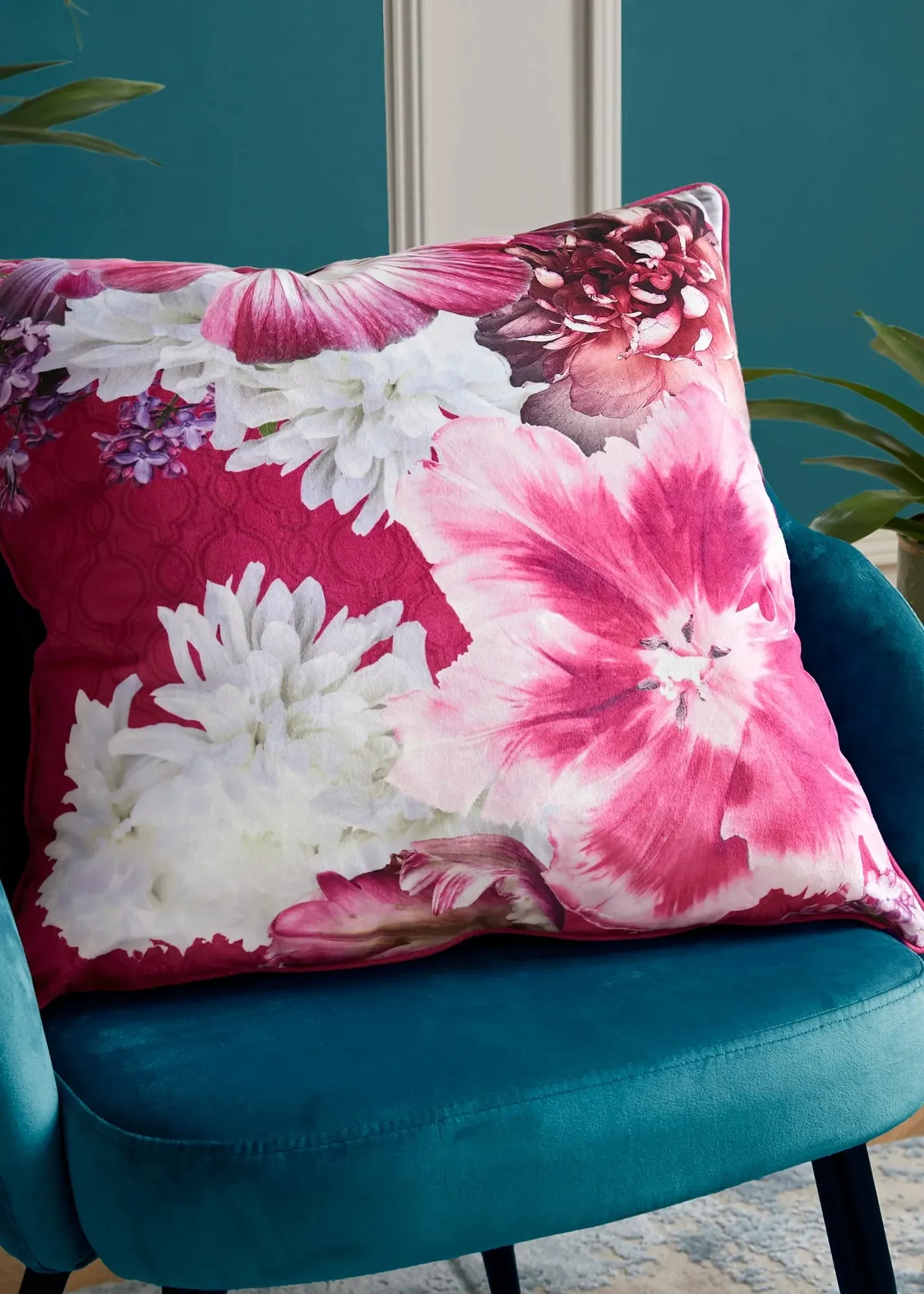 Mayfair Lady Filled Cushion - Pink, Polyester product