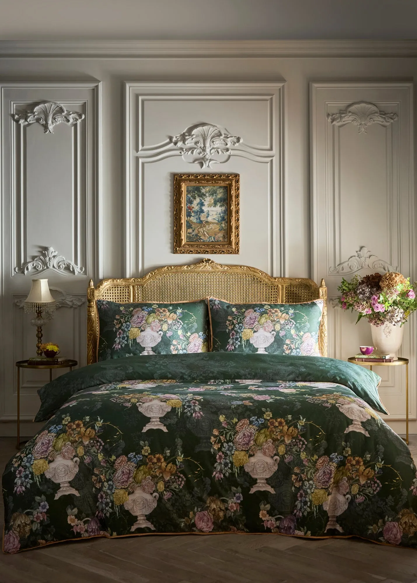 Tuscan Holiday Double Duvet Cover Set - Green, Cotton Sateen product