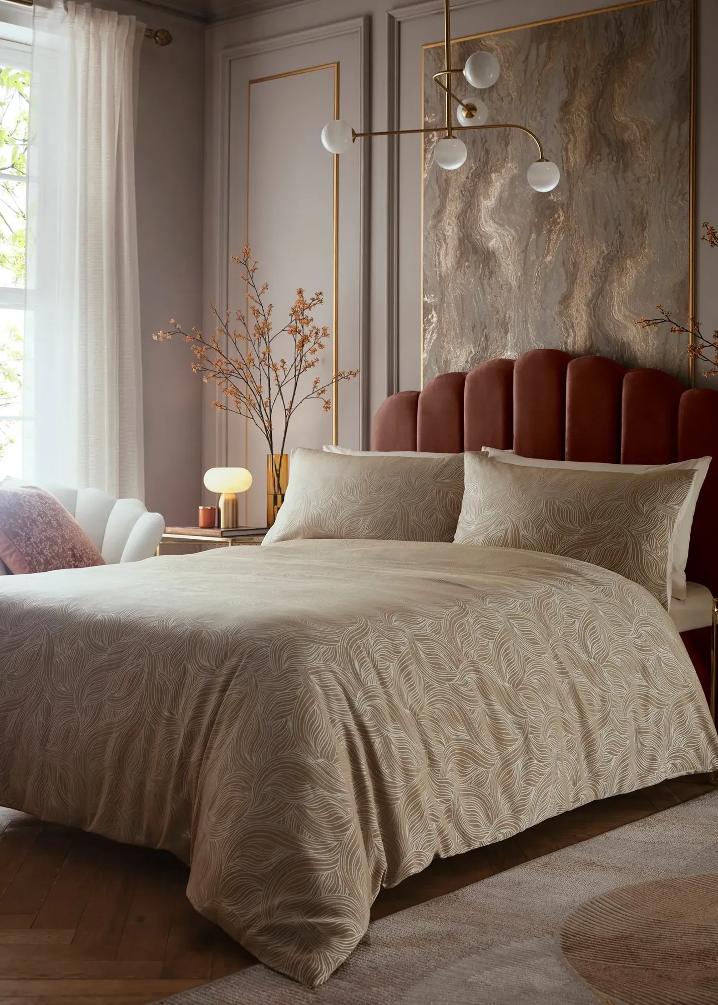 Venus Grace Double Duvet Cover Set - Natural, Jacquard product