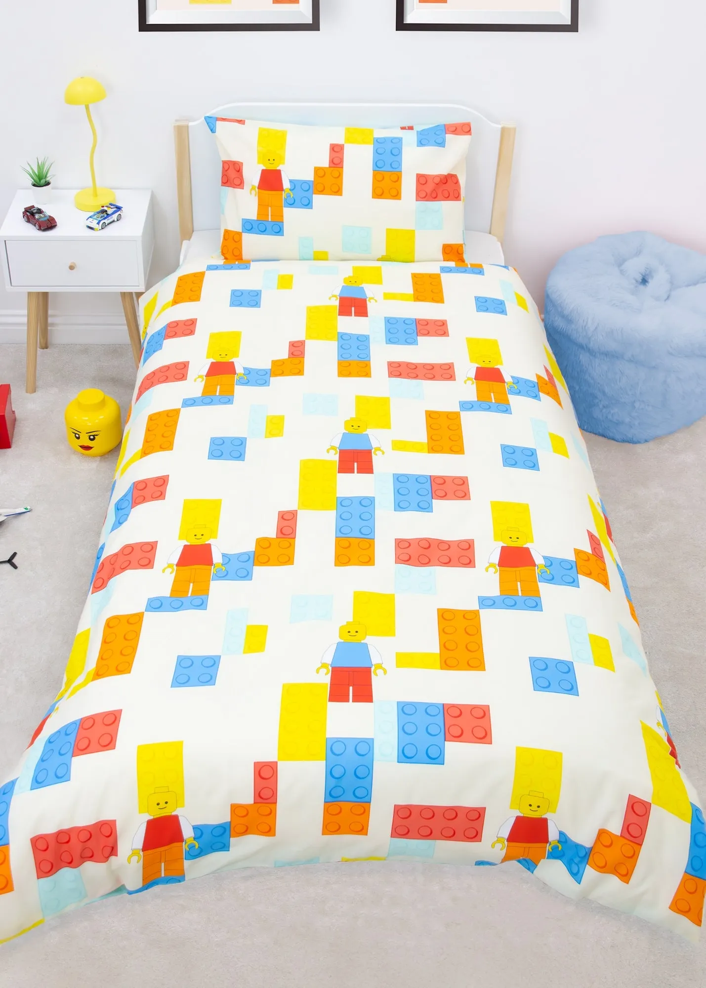 Colorblock Single Duvet Cover Set - Multi, Polycotton product