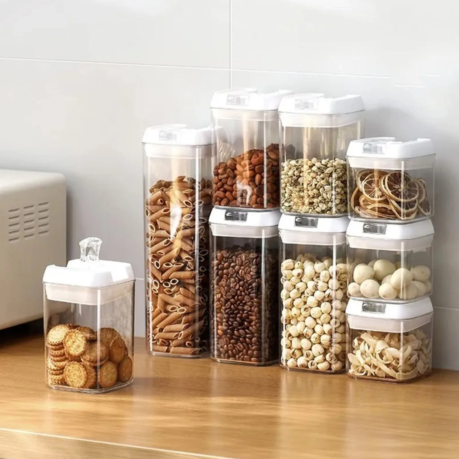 7-Piece Airtight Food Storage Container Set with Clasp Lids - Grey product