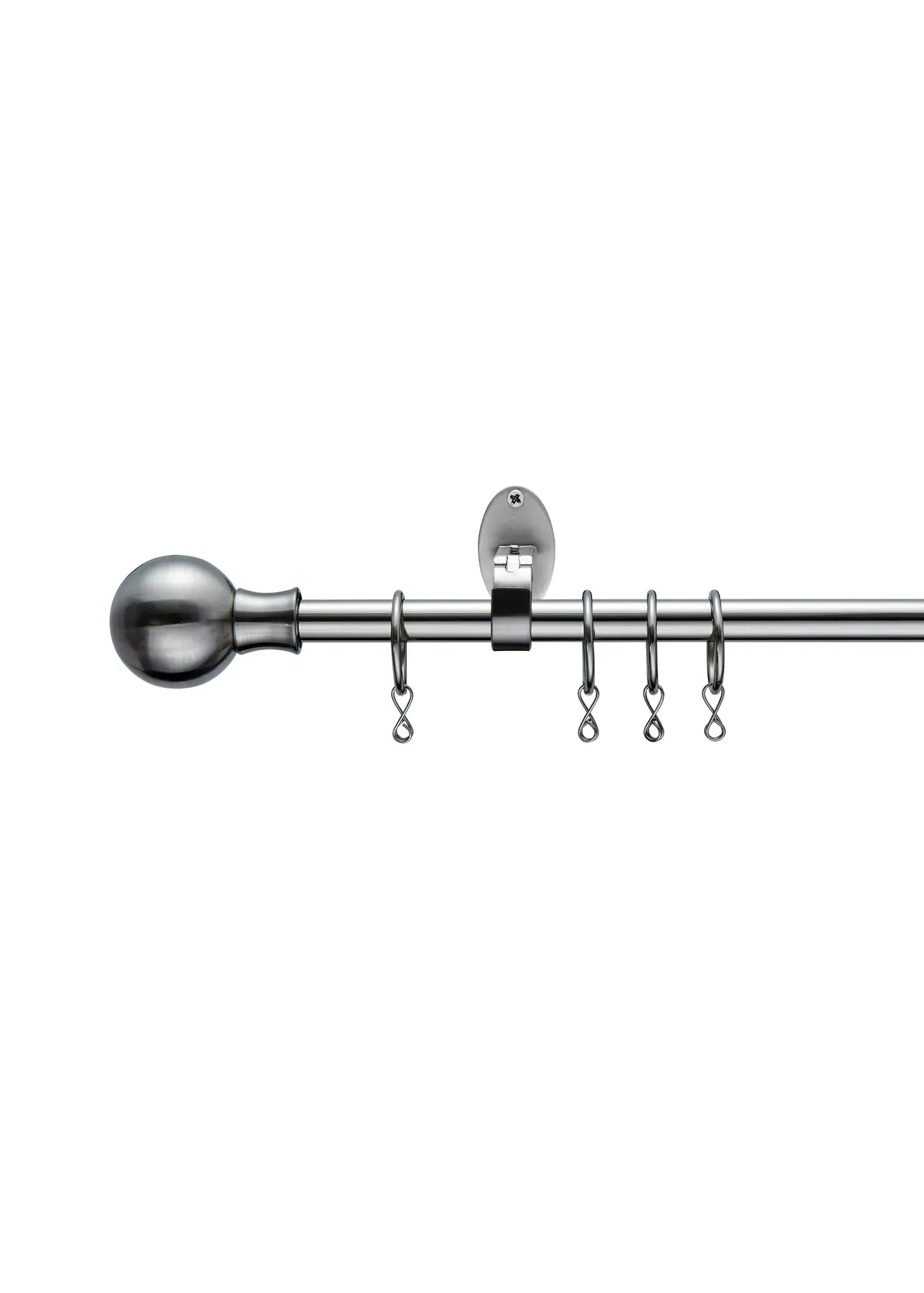 Extendable Ball Curtain Pole 70-120cm - Black, Stainless Steel product