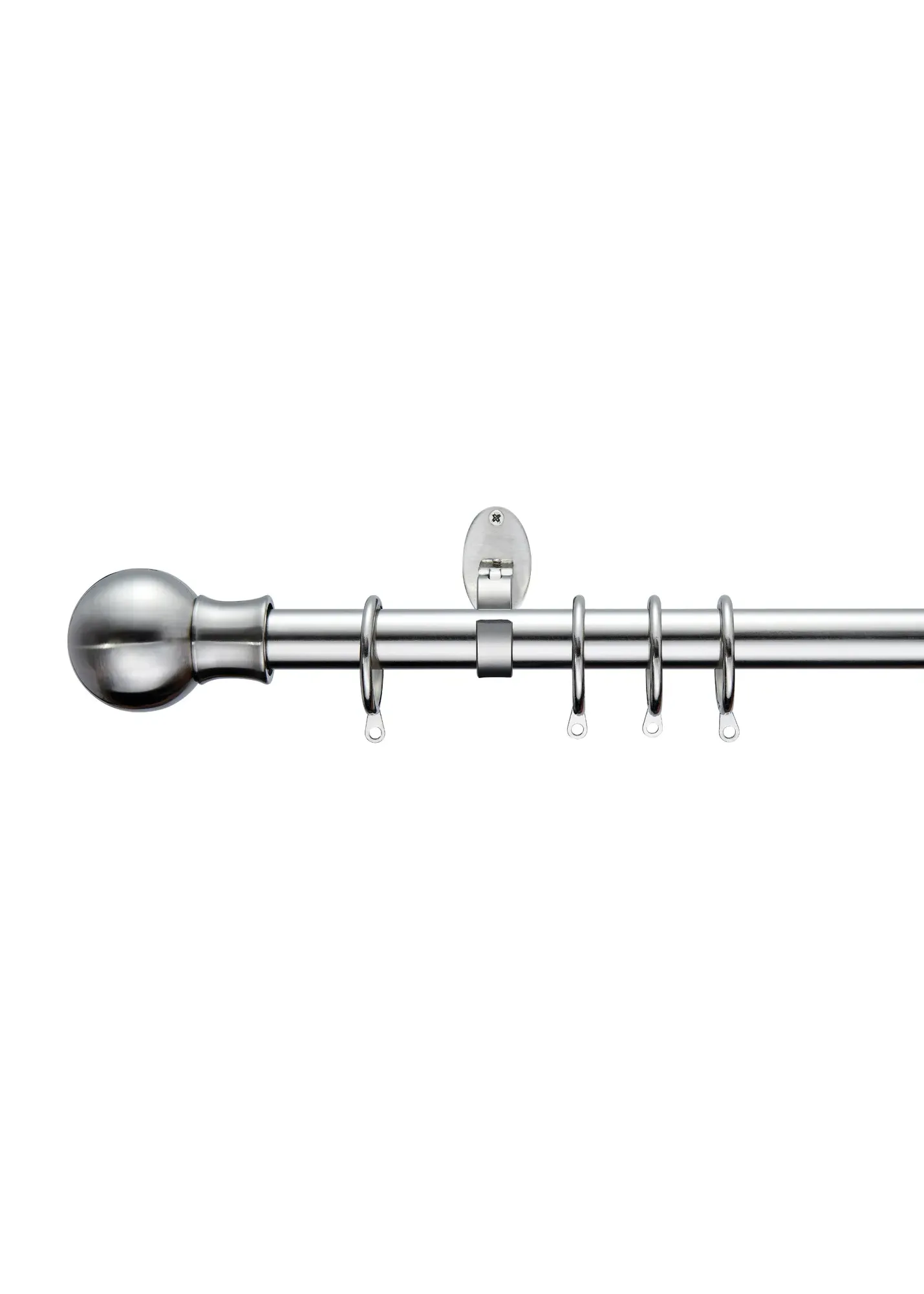Extendable Ball Curtain Pole 70-120cm - Silver, Stainless Steel product