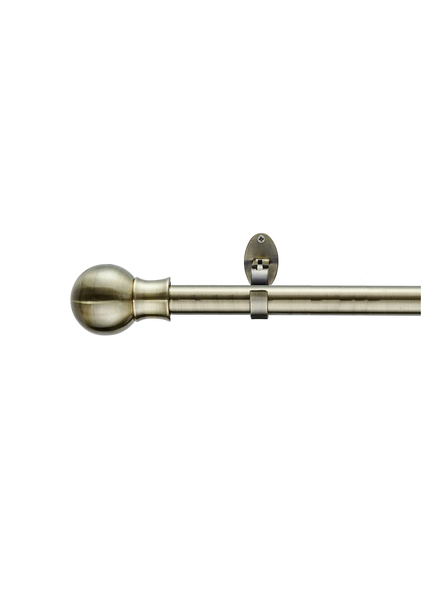 Extendable Ball Eyelet Curtain Pole 70-120cm - Antique Brass product