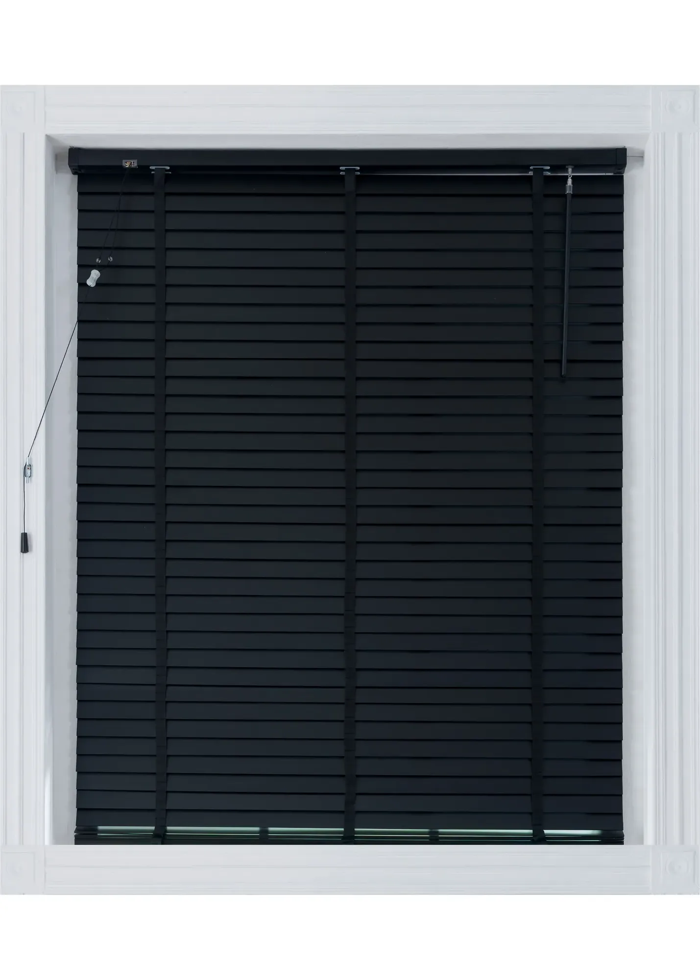 FSC Wood Venetian Blind with Tilt Control - Black, Basswood product
