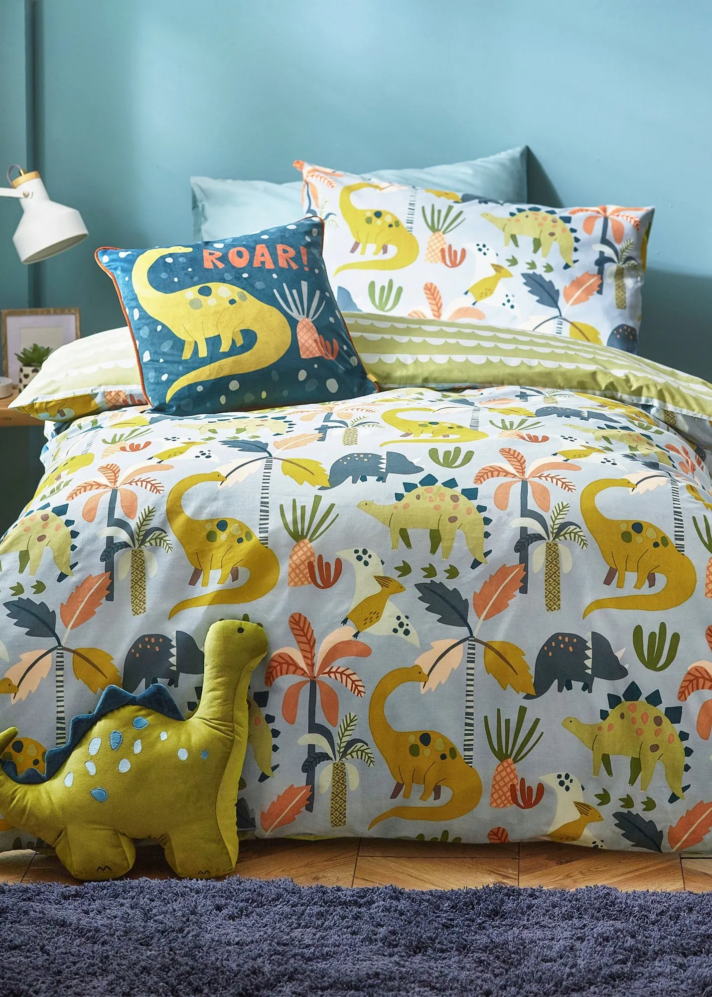 Little Dinos Scandi Toddler Duvet Cover Set - Blue product