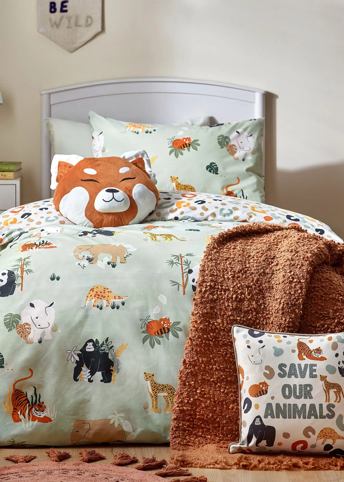 Wildlife Animal Reversible Duvet Cover Set Toddler - Multi product