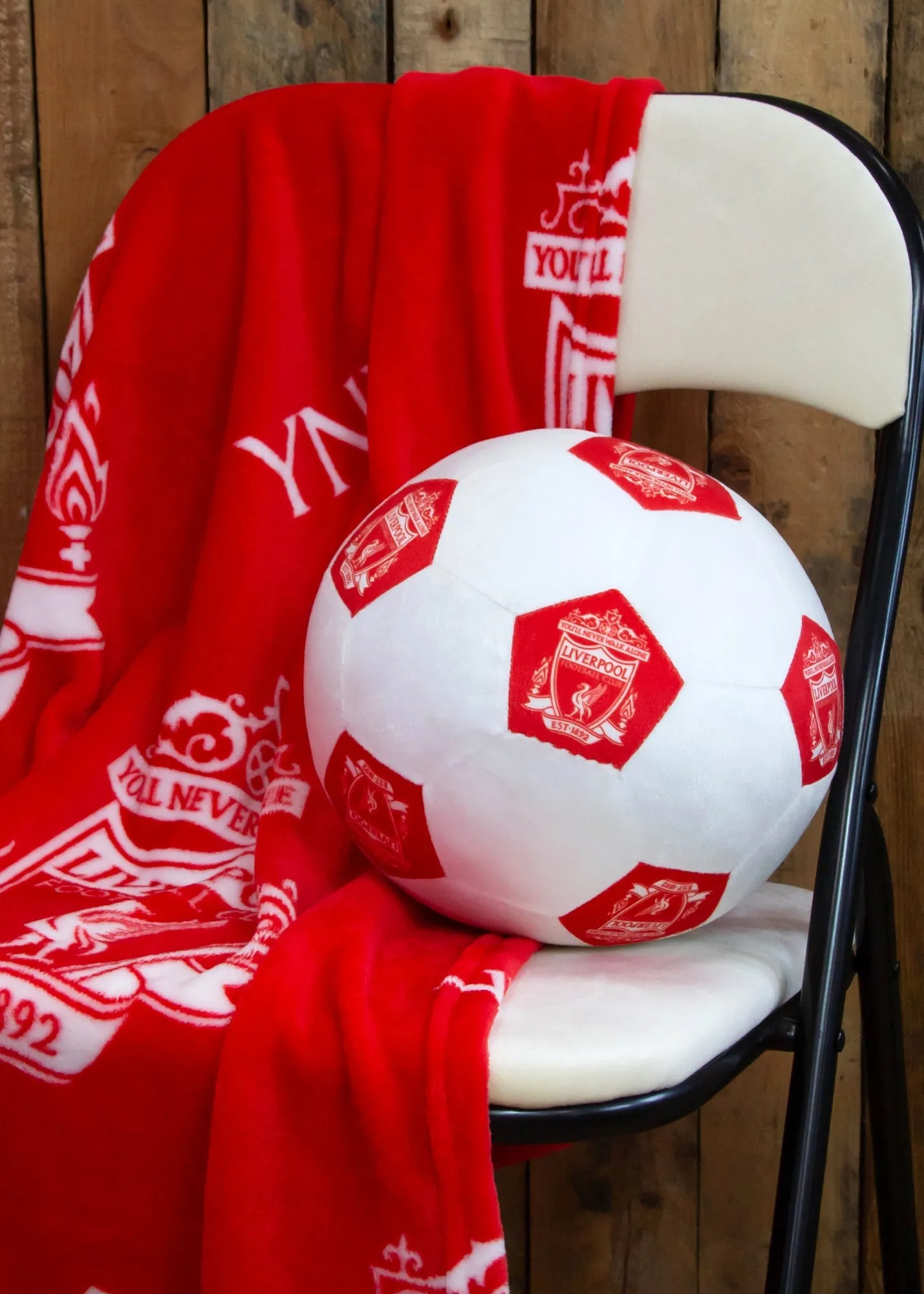 Liverpool FC 3D Football Shaped Cushion - Multi, Polyester product