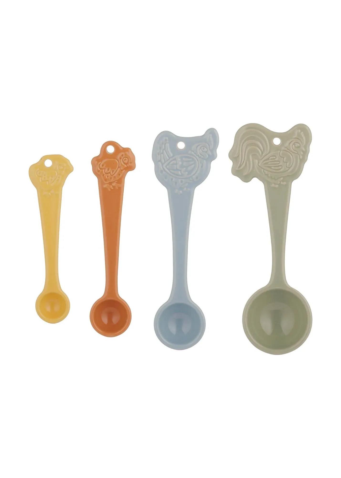 Home to Roost Measuring Spoons Set of 4 - Multi, Ceramic product