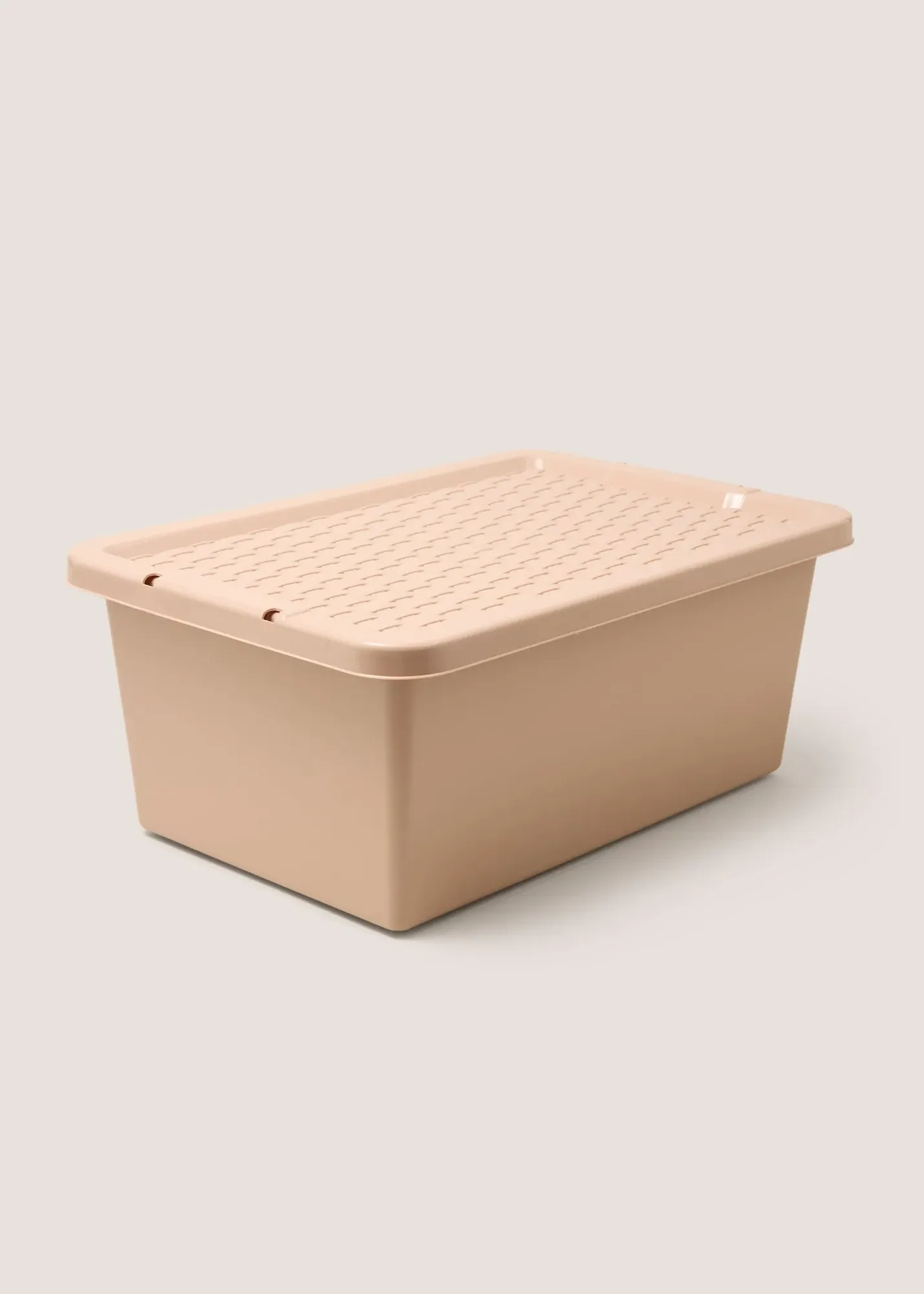 12L Storage Box with Lid - Beige, Plastic product