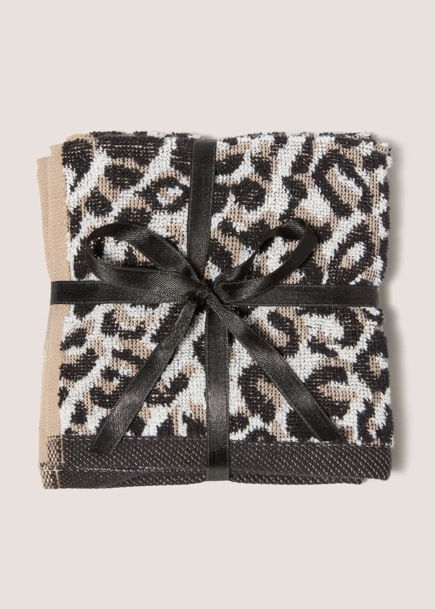 Casa Jacquard 2-Pack Face Cloths - Natural, Cotton product