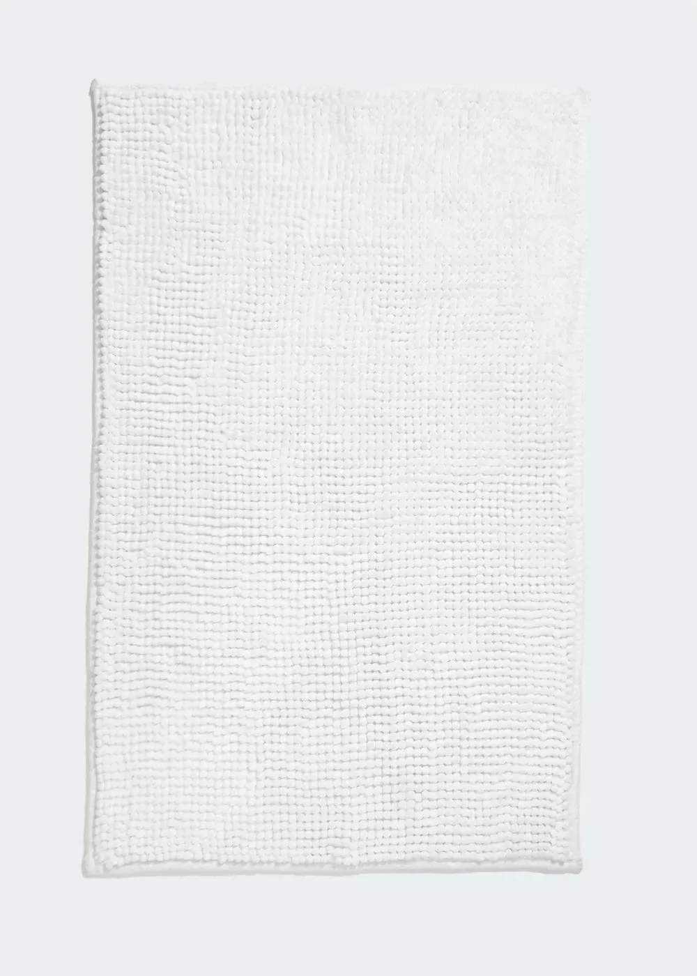 Chenille Bobble Bath Mat - White, Polyester Cotton product
