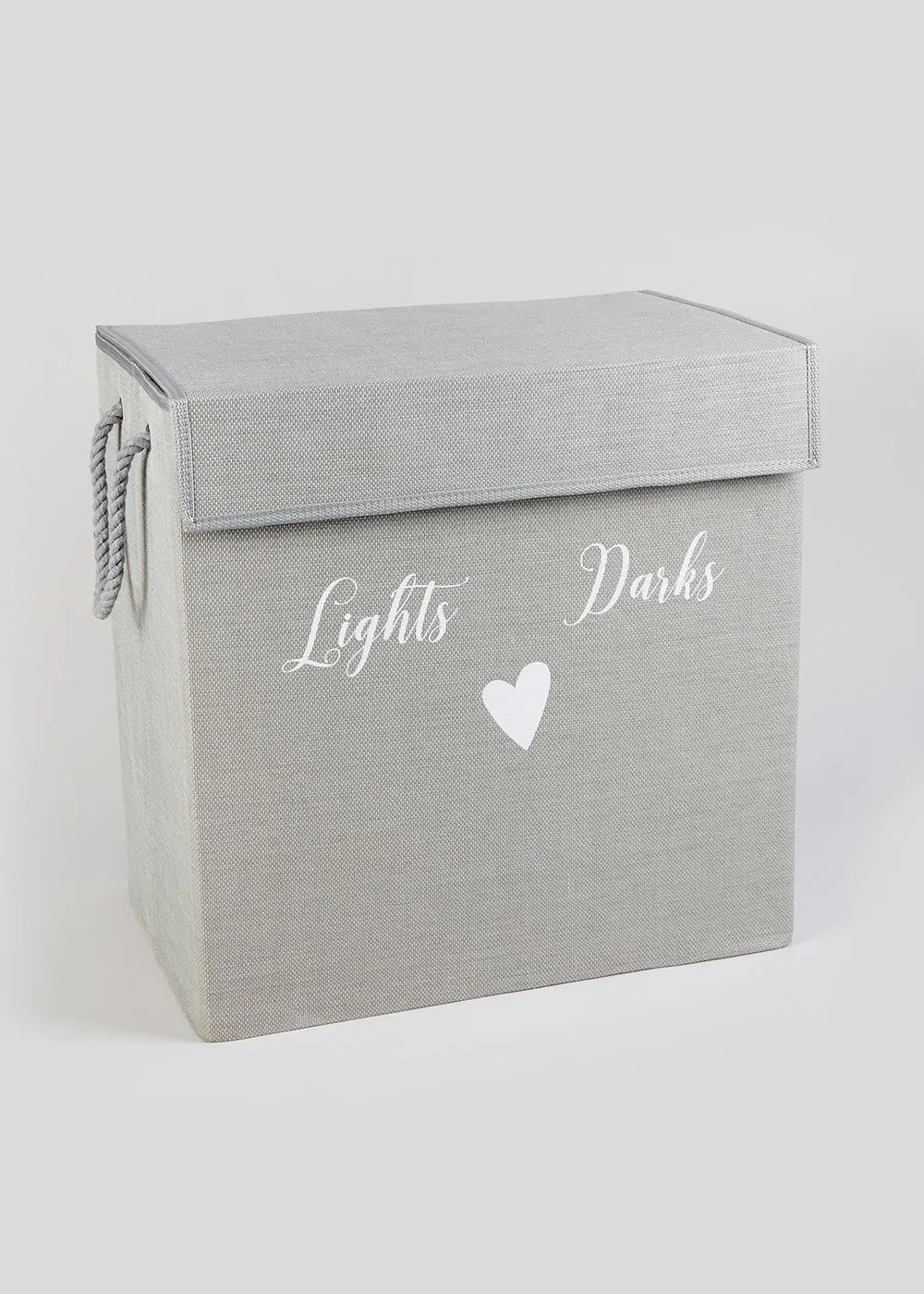 Lights & Darks 2-Compartment Laundry Basket Collapsible - White product