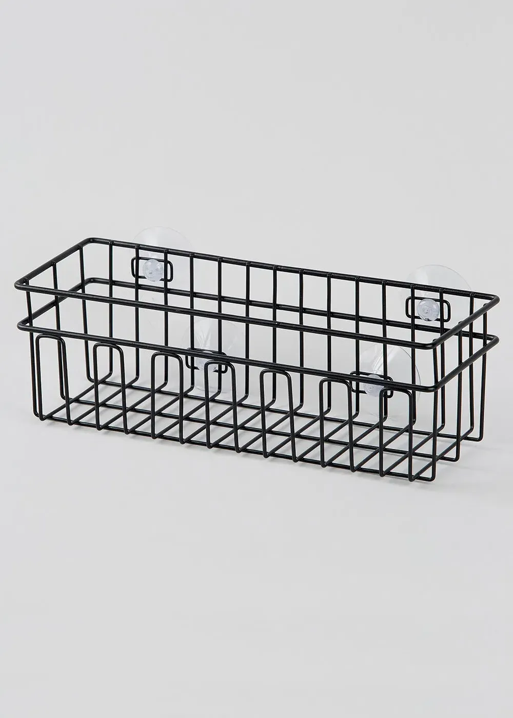 Metal Wire Shelf with Suction Cups - Black product