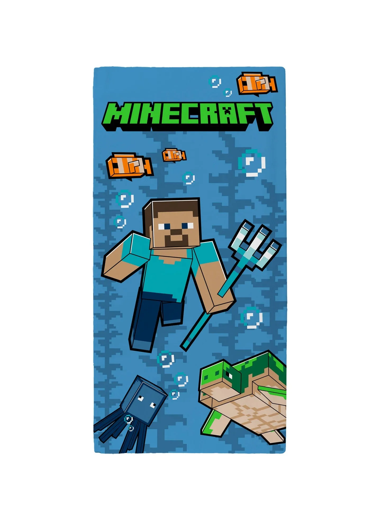 Minecraft Bath Towel - Blue, Cotton product