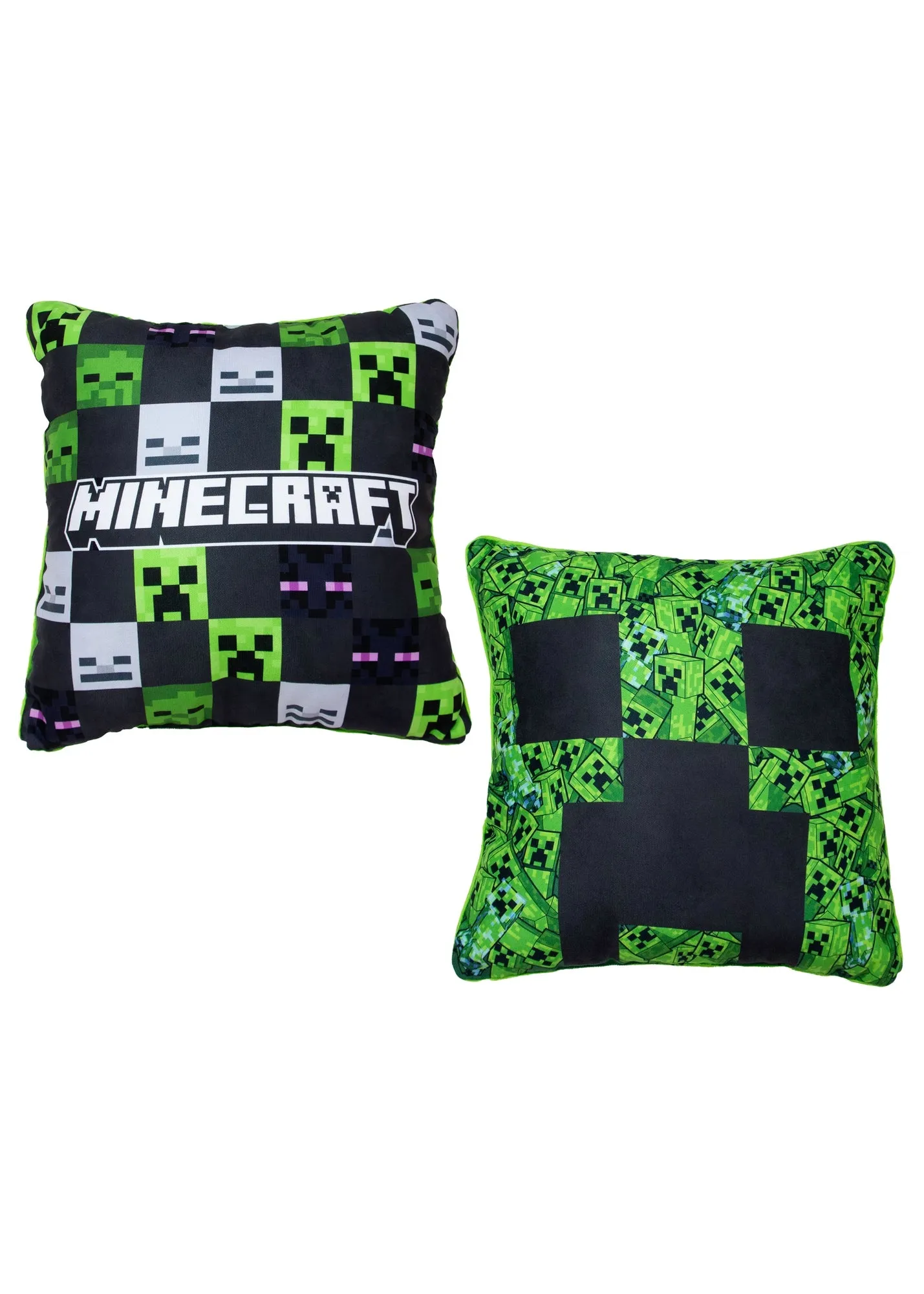 Minecraft Creeper Reversible Square Cushion - Green, Polyester product