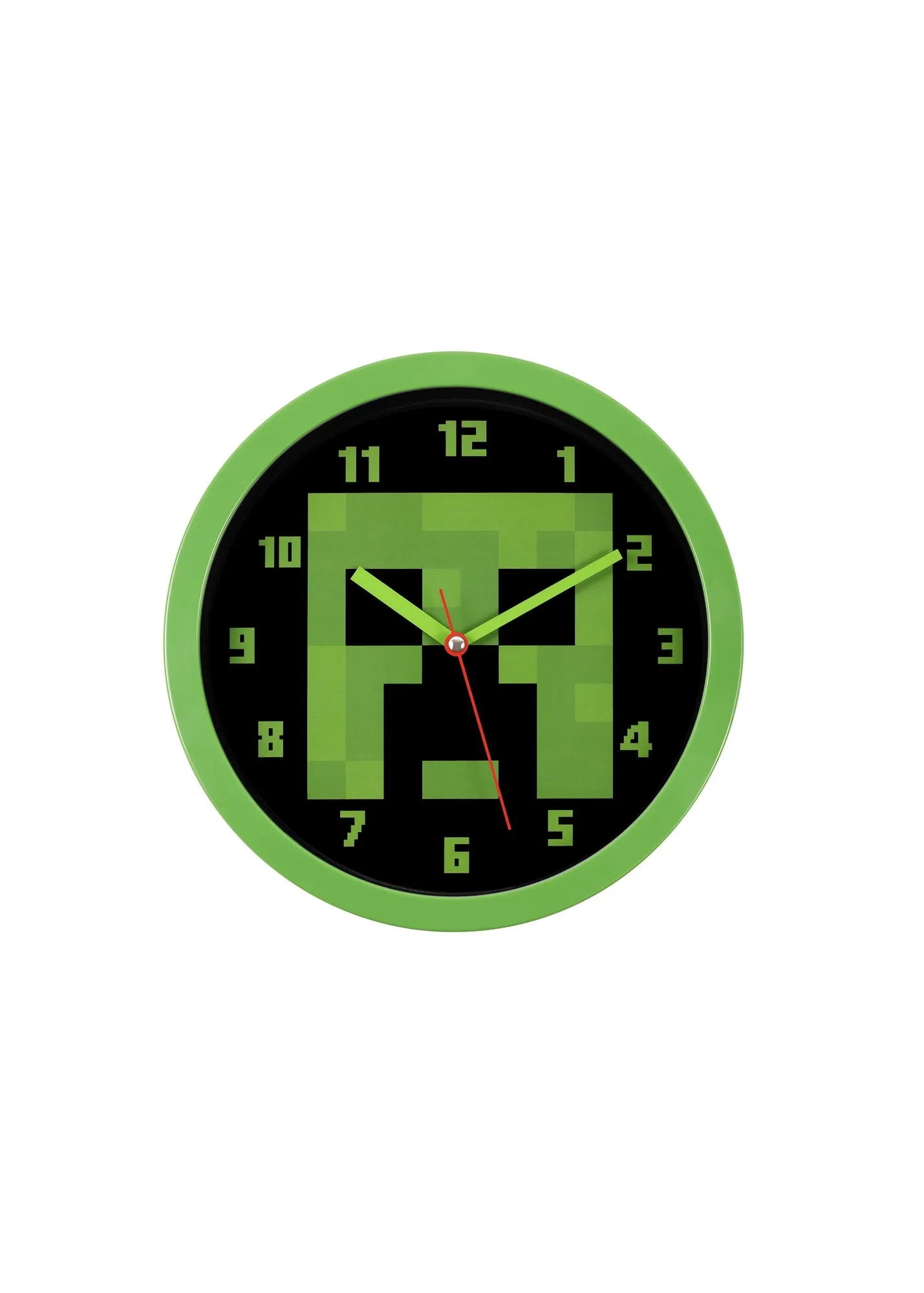 Minecraft Wall Clock - Green, Plastic product