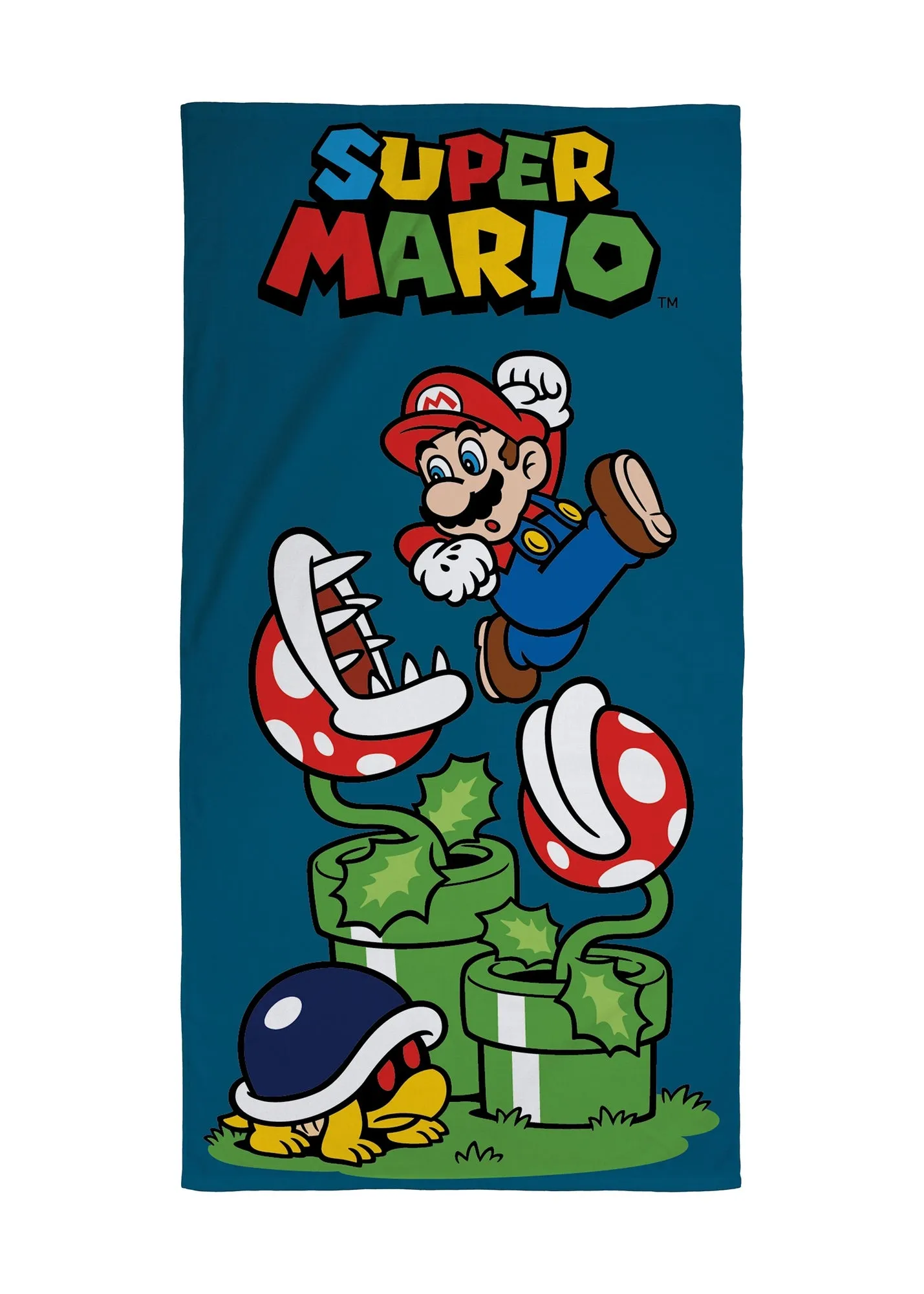 Nintendo Super Mario Leaping 70x140cm Towel - Blue, Cotton product