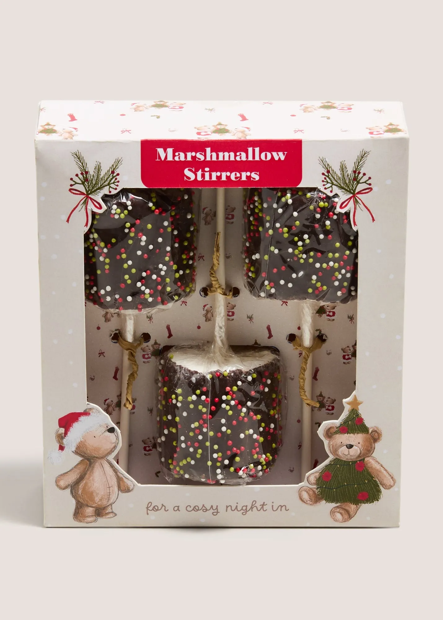 Patch Bear 3-Pack Christmas Marshmallow Stirrers - Black product