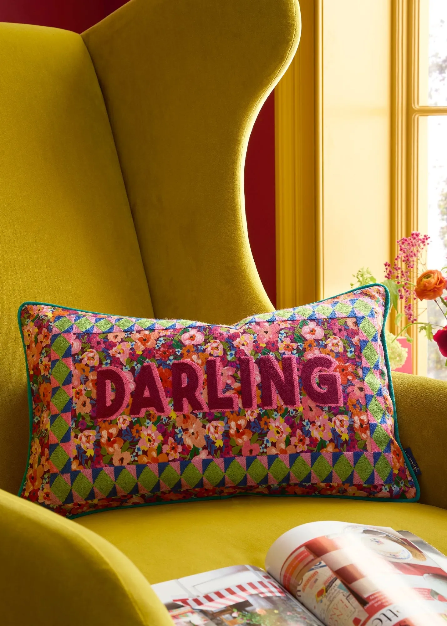 Sophie Robinson Darling Ditsy Reversible Filled Cushion - Multi product